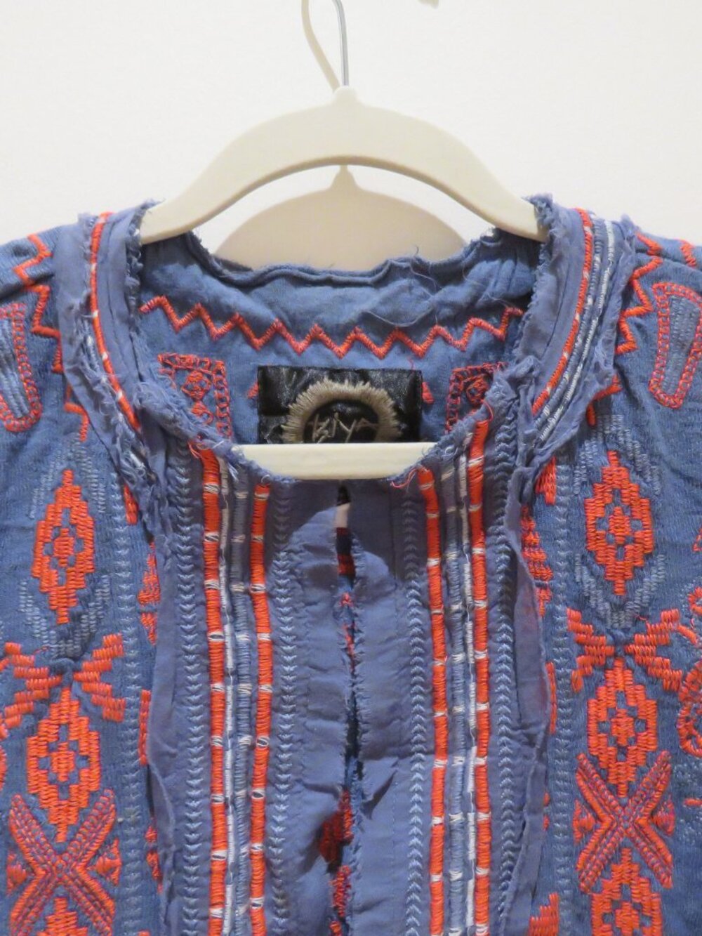 JOHNNY WAS BIYA Yatzil Fringed Embroidered Open Front Jacket Small Boho Festival - Picture 3 of 15